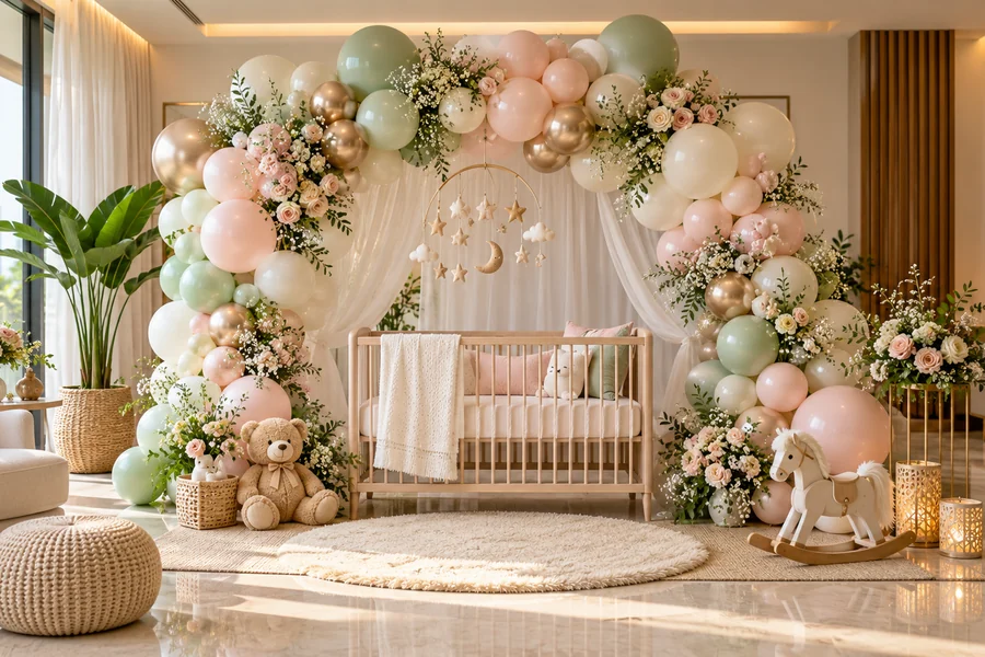 Welcome Baby Decoration in Chandigarh by my balloon decoration Chandigarh